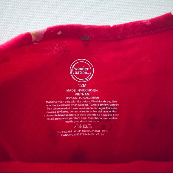 Holiday Christmas 12 Months Baby Girl Red Dress Cotton Polar Bear Tree Penguin - Picture 4 of 6